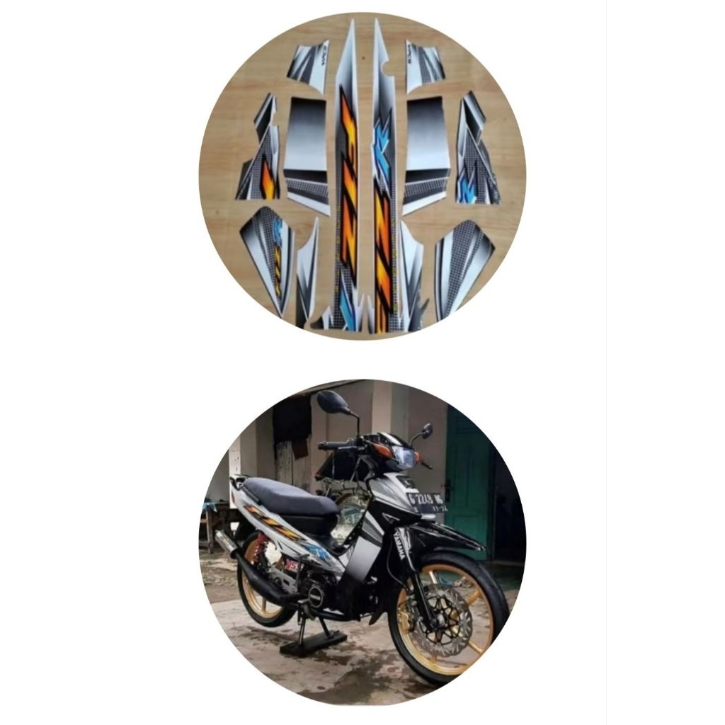 stiker fizr striping standar fizr hitam putih 2004