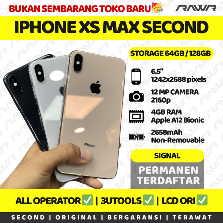 IP XS MAX 64GB Second Inter Normal Bekas Terawat Bergaransi