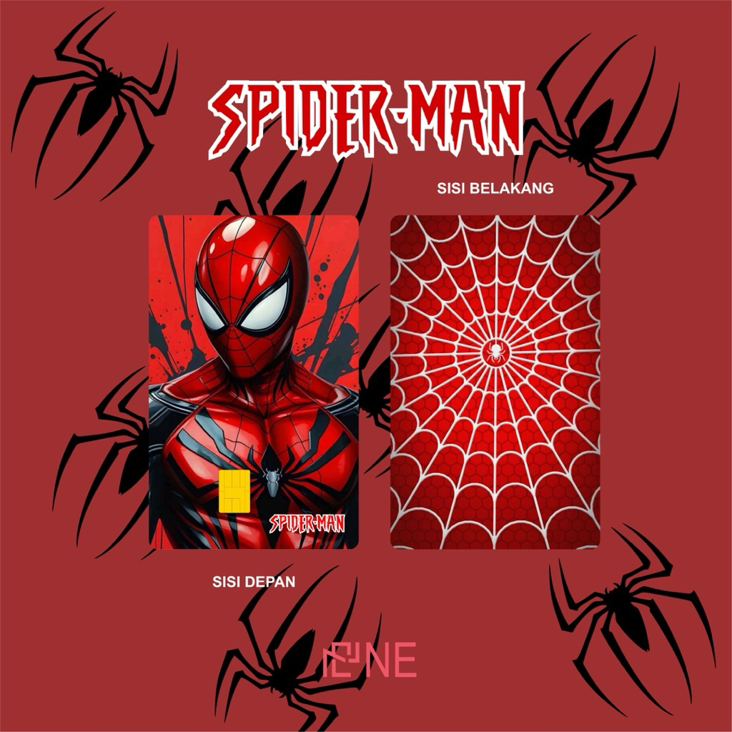 Kartu Custom Spiderman Edition/ Emoney, Flazz, Brizzi, Tapcash/ E-Toll