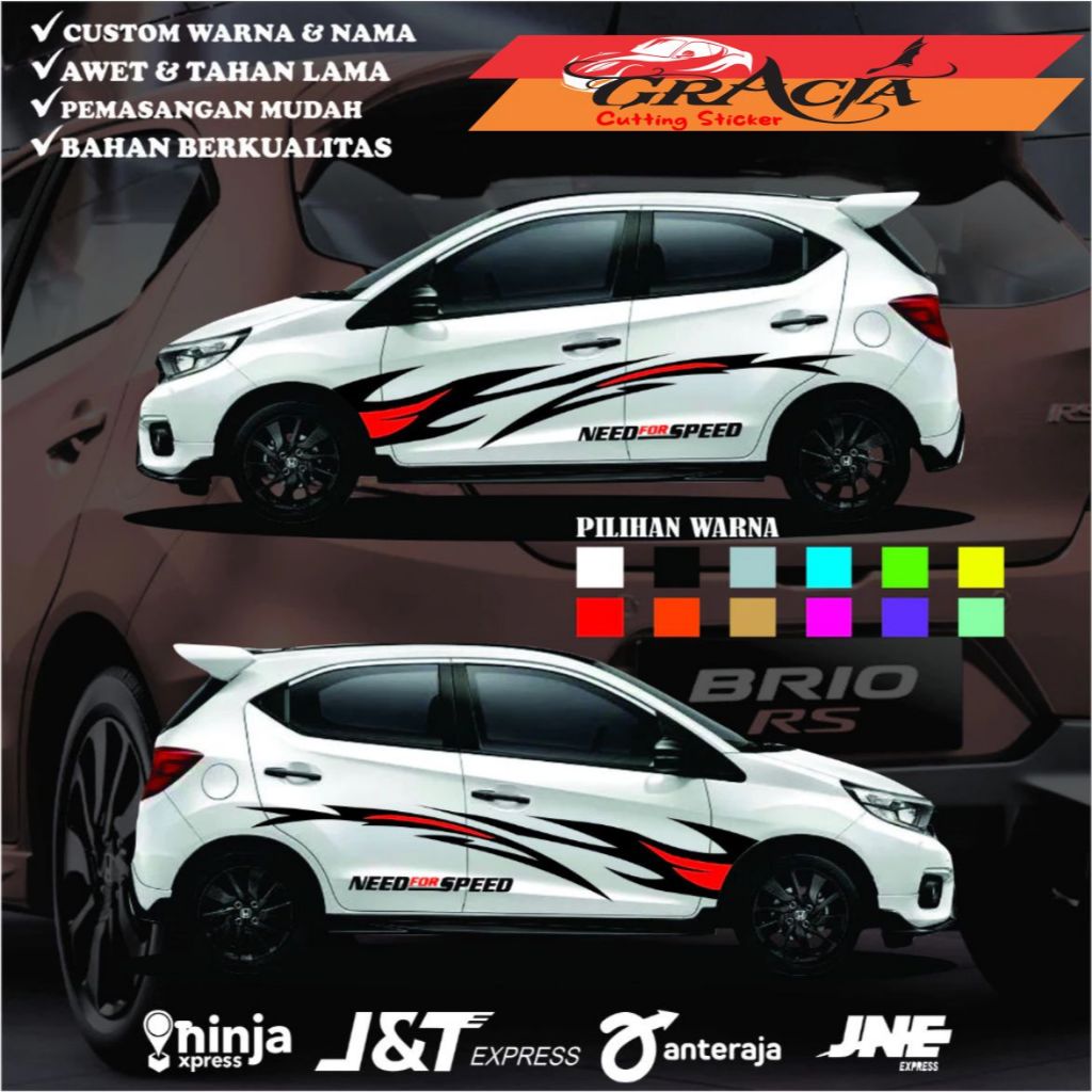 STICKER STIKER TRIBAL MOBIL BRIO STICKER BODY SAMPING HONDA BRIO
