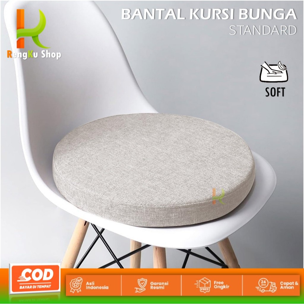 Bantal Alas Kursi Sofa Bulat Kulit Sintetis