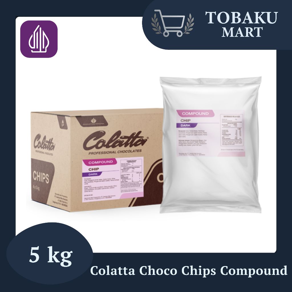 

COLATTA CHOCO CHIPS COMPOUND 5KG / COKELAT CHIP UKURAN SEDANG UNTUK COOKIES, CAKE, DAN ROTI / COKELAT TAHAN PANAS UNTUK ISIAN DAN TOPPING BAKING / COCOK UNTUK USAHA RUMAHAN, BAKERY, DAN KREASI CEMILAN MODERN