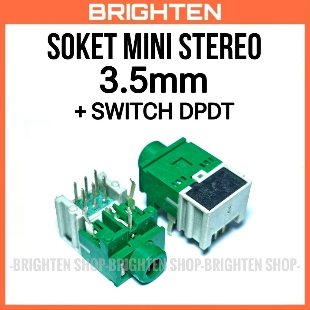 Socket Mini Stereo Soket 3.5mm + Switch 2 Induk DPDT