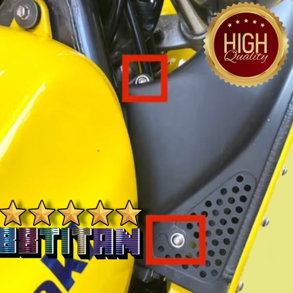 Ninja, Baut Titanium Set Air Scoop Ninja RR Old, RR NEW Gr5