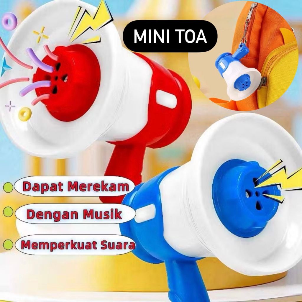 Sunwaystore - Gantungan Toa Mini / Pengeras Suara / Perekam Suara / Gantungan Kunci / Gantungan Tas