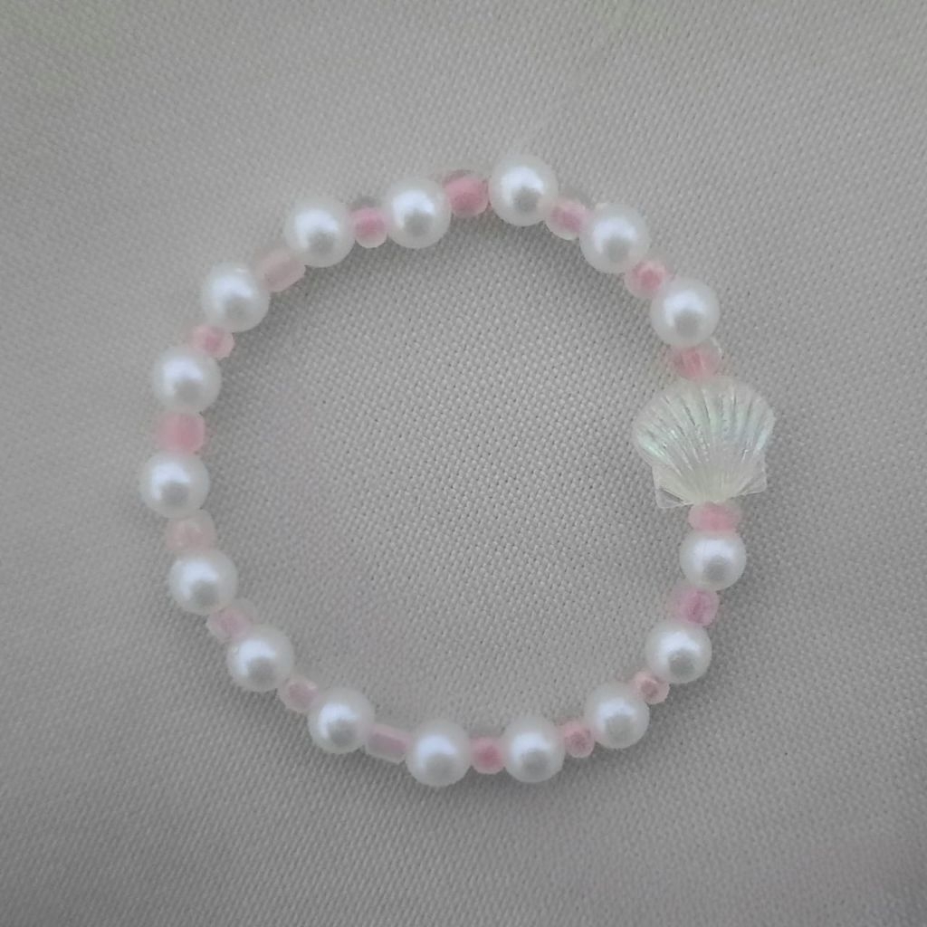 Gelang beads manik aesthetic lucu korea mutiara bracelet handmade karet