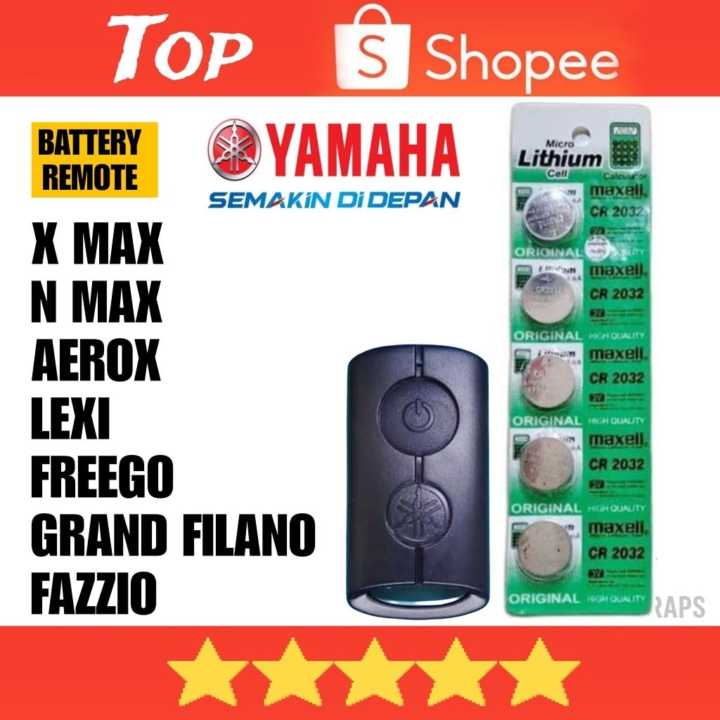 Baterai Remote Motor NMAX AEROX LEXI XMAX FAZZIO FILANO Batre Remote Kayless Yamaha Remote motor Yam