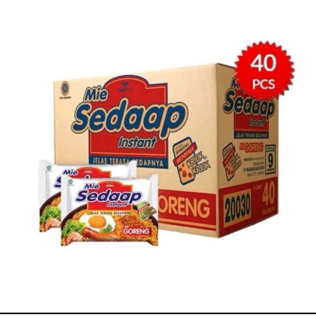 

1 DUS ( 40 PCS ) MIE SEDAAP INSTAN GORENG GROSIR FOOD NOODLES