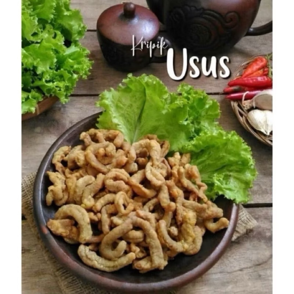

Keripik Usus Ayam Original Asin Manis Gurih Renyah