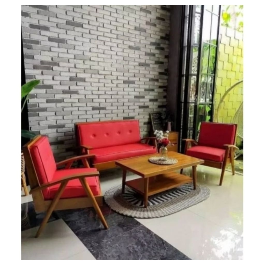 Kursi tamu minimalis kayu jati Meja Kursi Tamu Kayu Jati