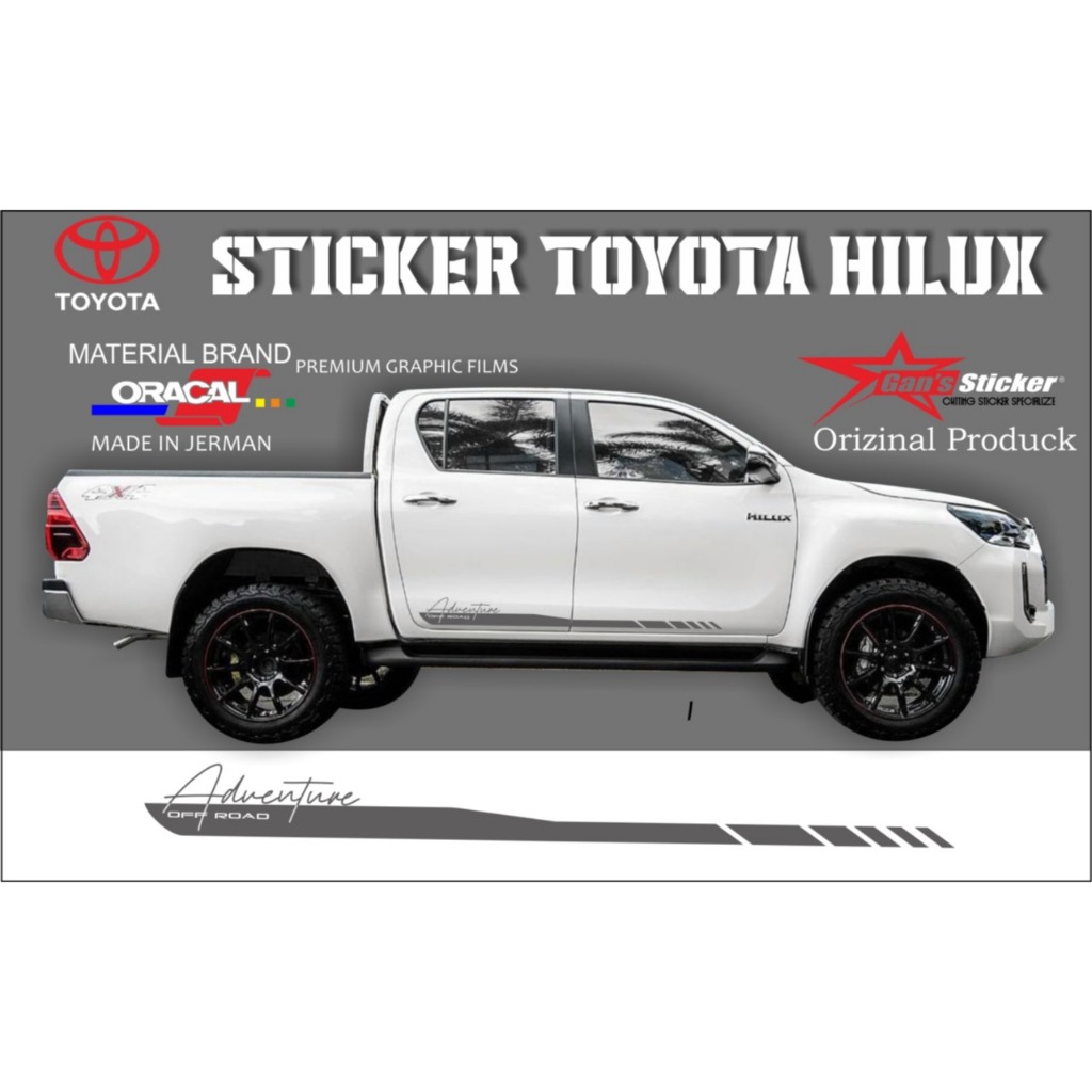 Sticker Minimalis Toyota Hilux Aksesoris Eksterior Toyota Hilux