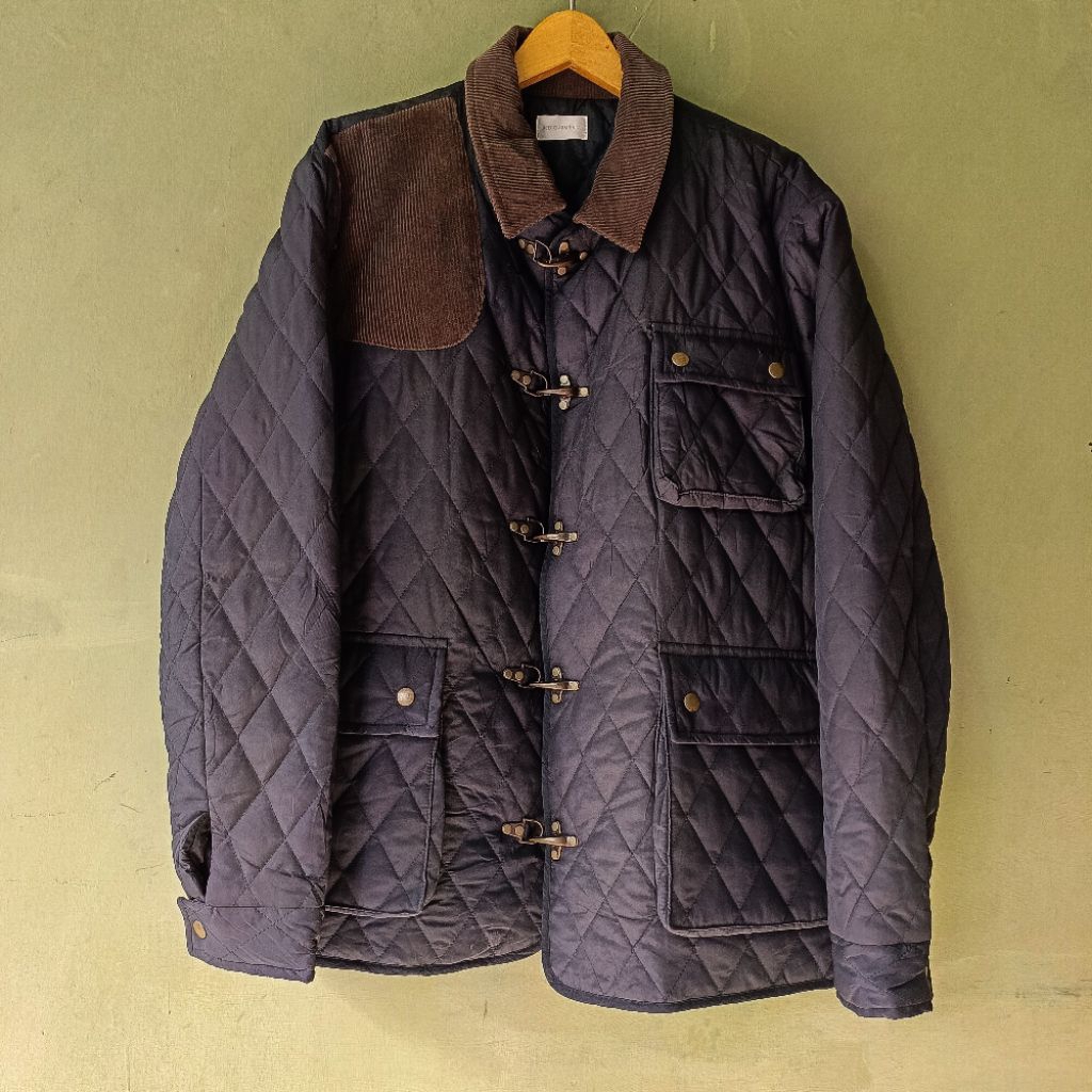 JAKET FIREMAN CLASP JACKET RED GARMENTS JAKET QUILTED KERAH CORDUROY