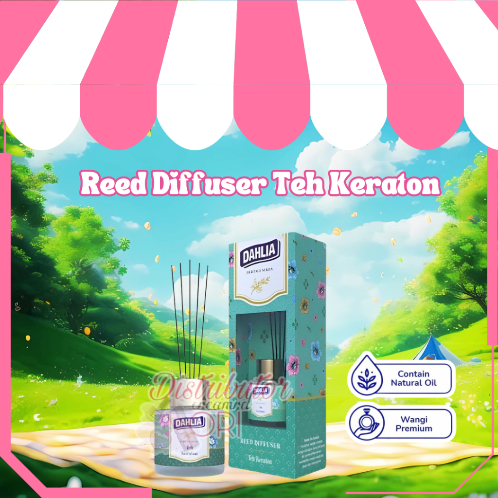 Dahlia Reed Diffuser Pengharum Ruangan Heritage Series ( Dahlia Teh Keraton Pewangi Ruangan untuk Ka