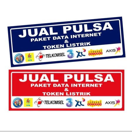 

STIKER VINYL JUAL PULSA Paket Data Internet & Token Listrik 31 X 11 CM -SIAP KIRIM