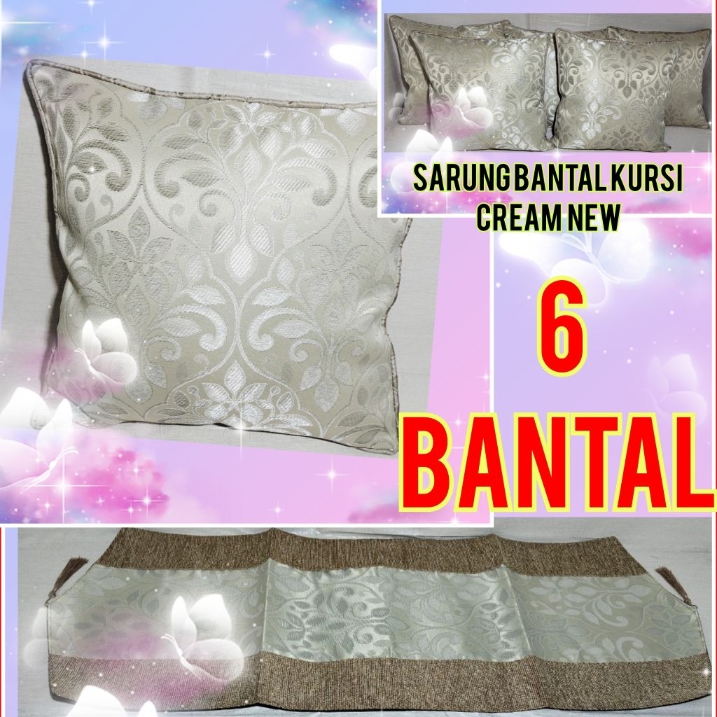 SARUNG BANTAL KURSI SOFA  40x40 . LARROSA  NEW 6 BANTAL 1 TAPLAK , BAHAN TEBAL SOFA PREMIUM