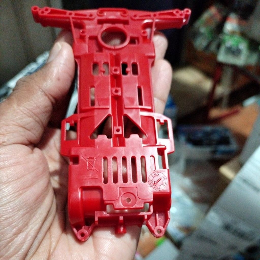 Tamiya Casis Chassis Super 2 S2 PC-Abs Merah