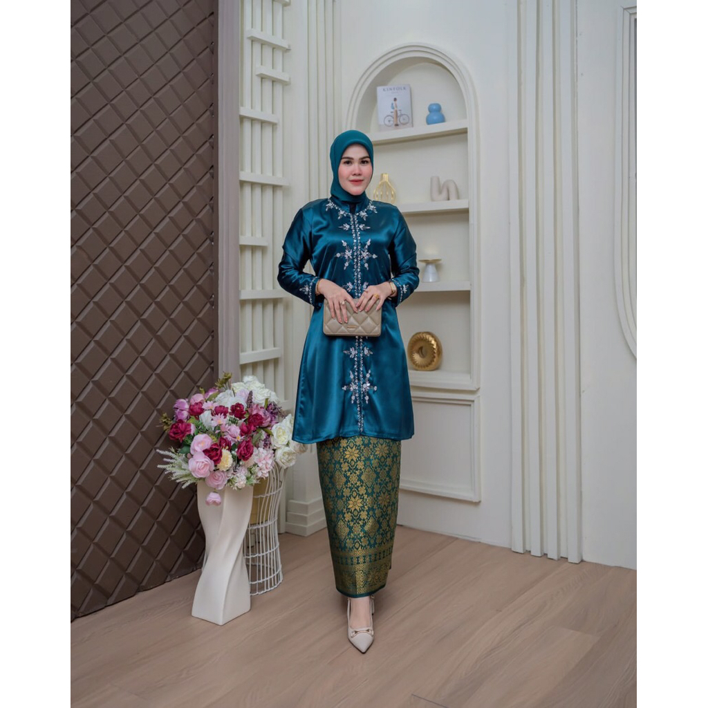Baju Kurung melayu / Set Kebaya Kurung Melayu Rok Songket / Kebaya Modern / Kebaya Wisuda lamaran