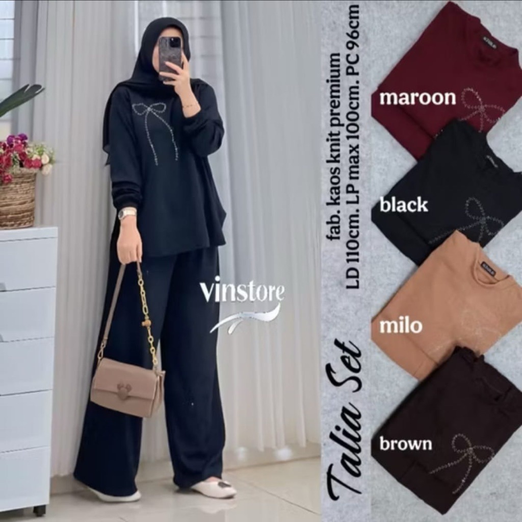 TALIA SET SETELAN WANITA BAHAN KNIT