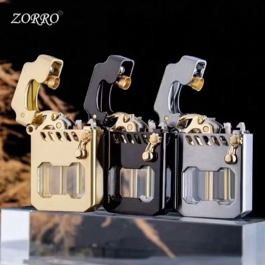 KOREK API KLASIK KOREK API TAHAN ANGIN TABUNG MINYAK TRANSFARAN ZORRO LIGHTER ( Z 786 )