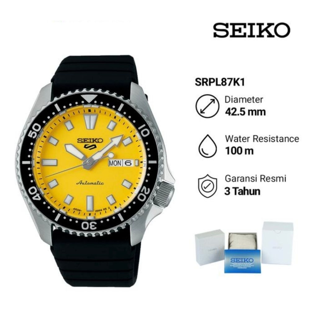 Seiko 5 Sports SRPL87K1 SKX Series Jam Tangan Pria Original