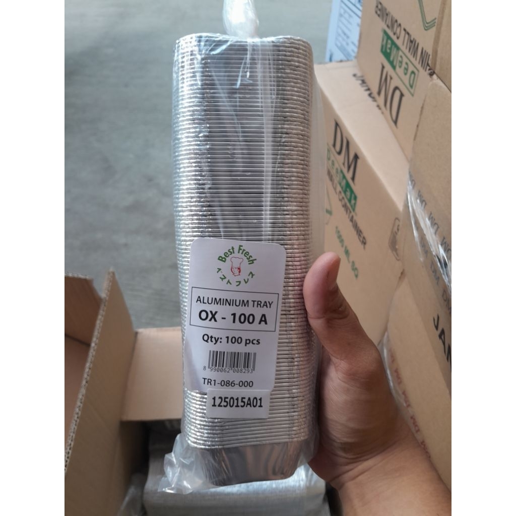 (100 PCS ) ALUMINIUM FOIL OX 100 / ALUMUNIUM FOIL TRAY OX-100