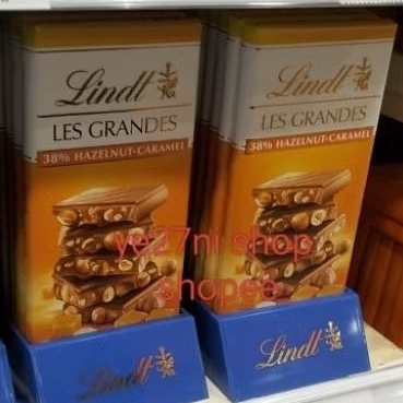 

Lindt Les Grandes 38% Hazelnut Caramel Cokelat 150gr