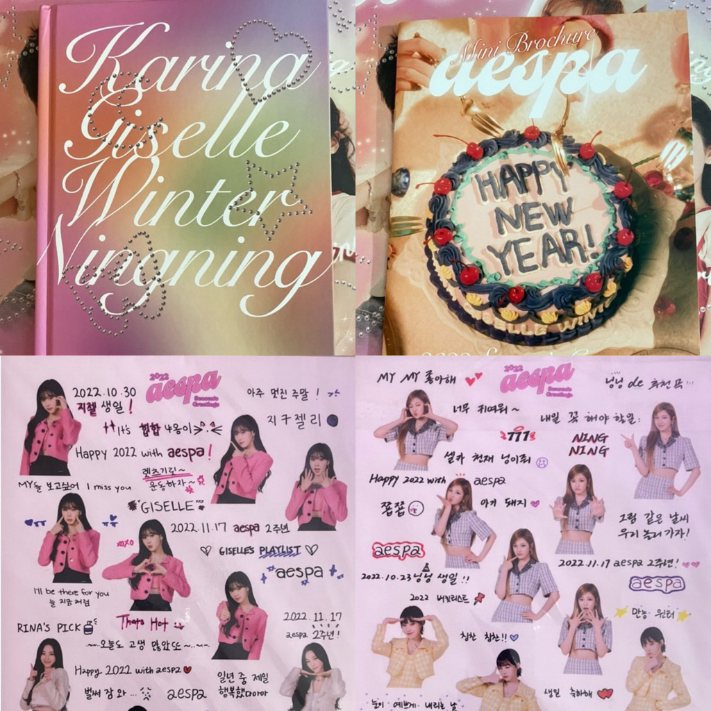 AESPA SEASON GREETINGS 2022 OFFICIAL STICKER SET DIARY MINI BROCHURE
