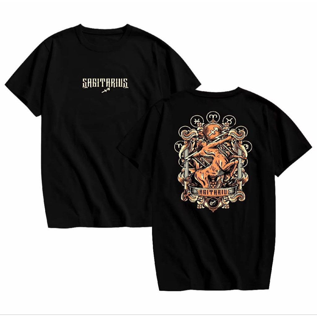 KAOS SAGITARIUS CORAK LOGO ZODIAK