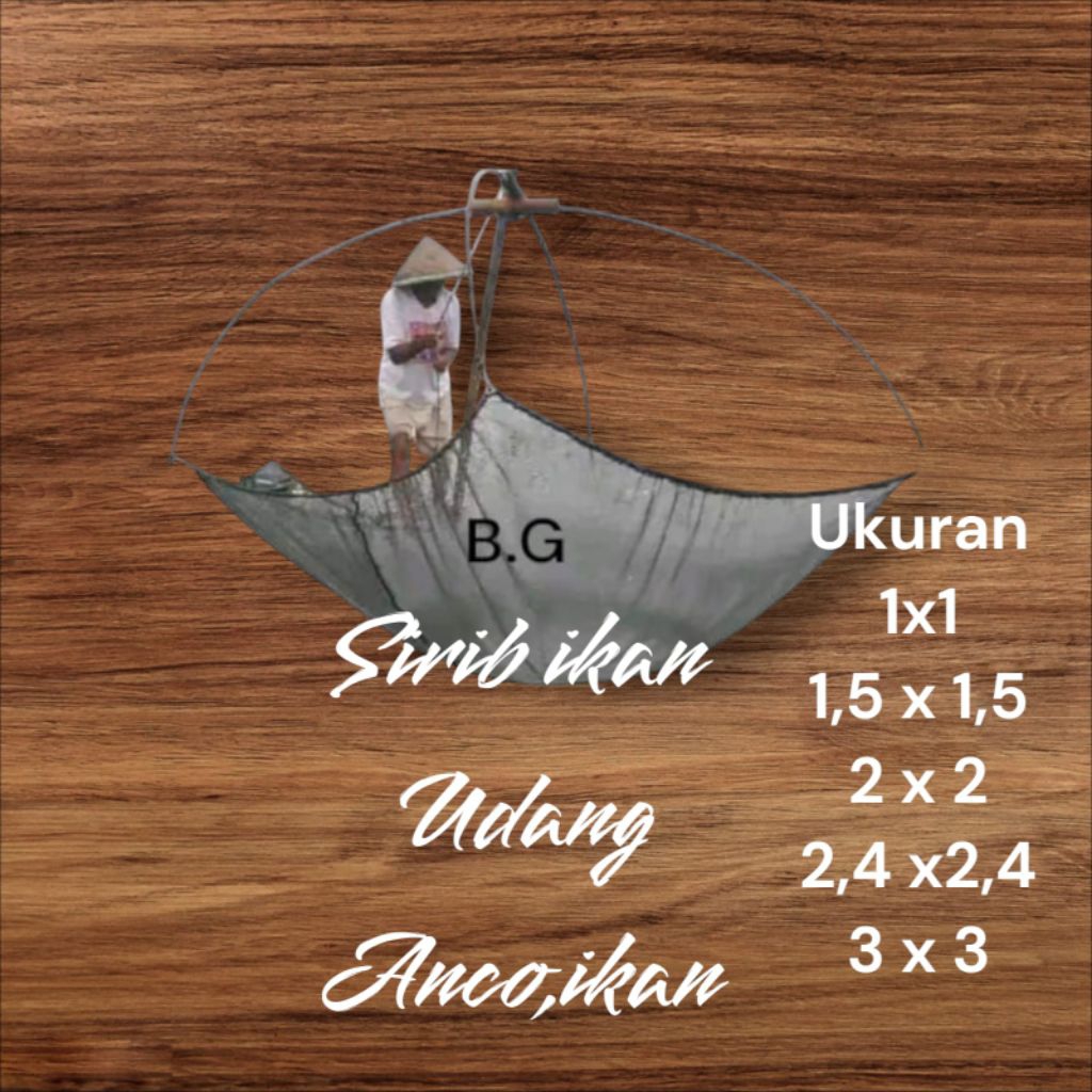sirib/anco udang,ikan kecil,besar RK 3meter X 3meter