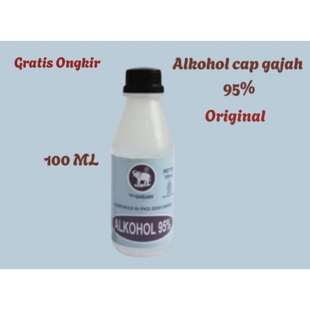 ALKOHOL CAP GAJAH 95% 100 ML (1 DUS ISI 24 BOTOL)