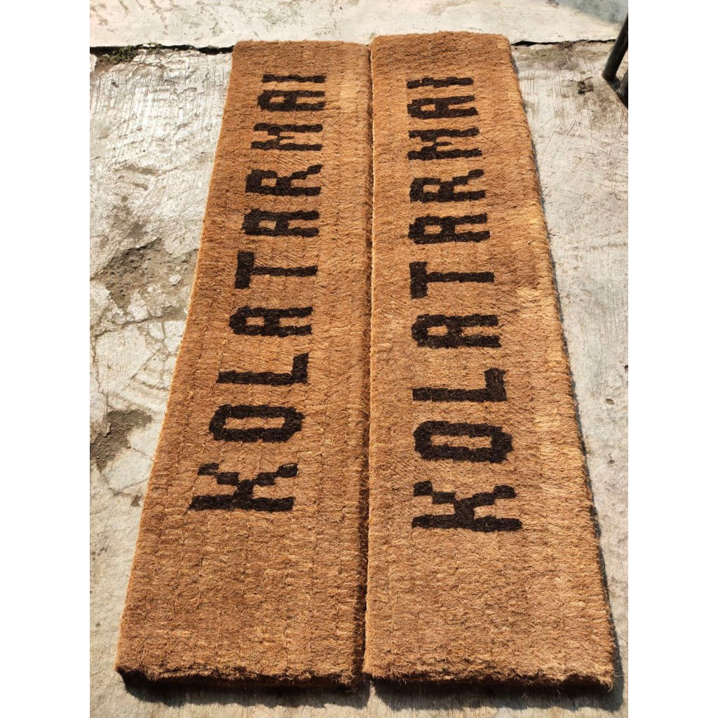 Keset sabut kelapa keset ijuk kelapa keset ijuk hitam Tersedia berbagai motif dan ukuran