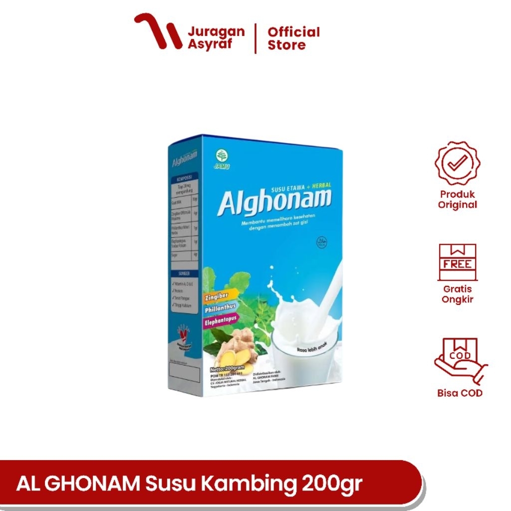 

Alghonam Susu Kambing Etawa Plus Herbal 200 gram