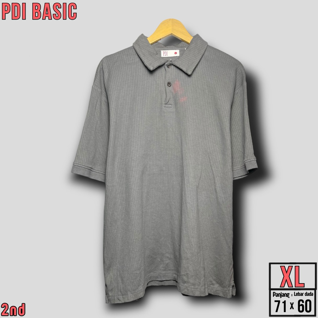 KAOS POLO RAJUT PRIA PDI BASIC SIZE XL