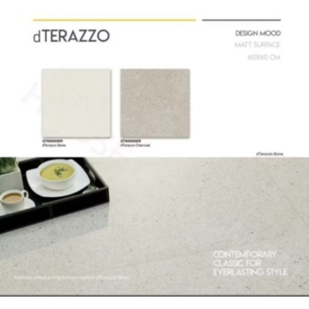 Roman Granit 60x60 Anti slip dTerrazo Bone GT.602600 Lantai terrazo/ ROMAN GRANIT/ GRANIT MURAH