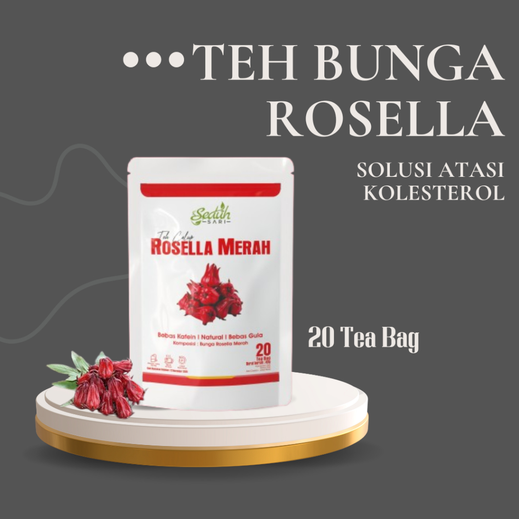 

Seduh Sari Teh Rosella | Hibiscus Tea Penurun Kolesterol | rosella tea Isi 20 Teh Celup