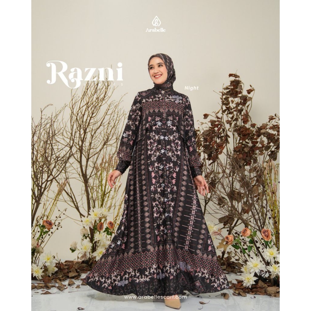 Arabelle Scarf Official/Razni Series Dress/gamis terbaru arabelle 2025/gamis premium sultan
