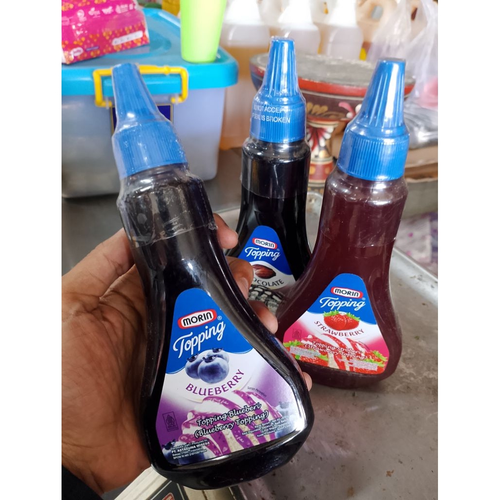 

Morin Topping Sauce 310 gram - Coklat, Strawberry, Blueberry