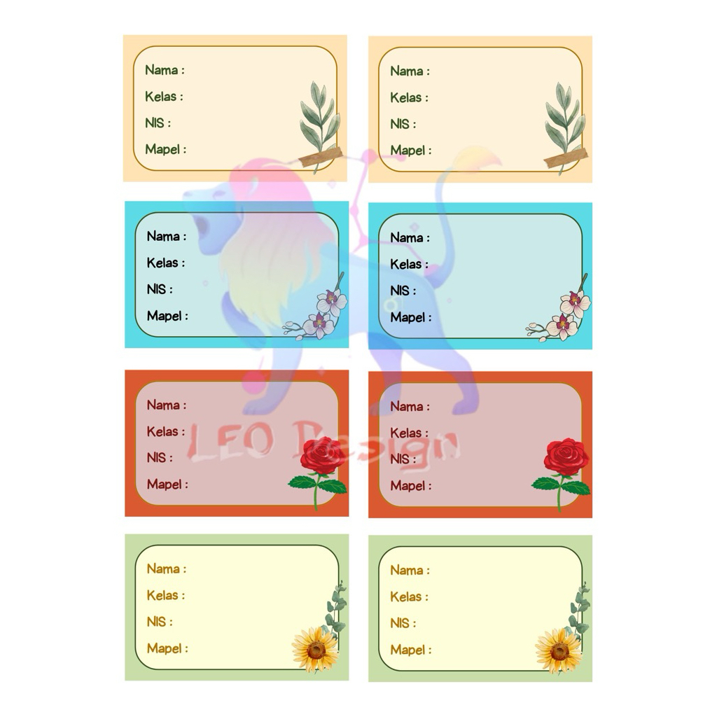 

Sticker Label Nama Simpel Estetik (20 pcs)