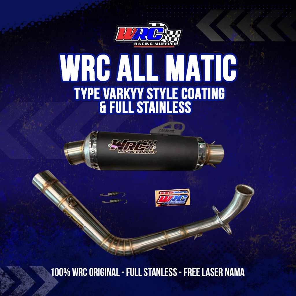 WRC KNALPOT TYPE VARKYY STYLE COATING & FULL STAINLESS ALL MATIC FREE REQUEST 100% WRC ORIGINAL / FR