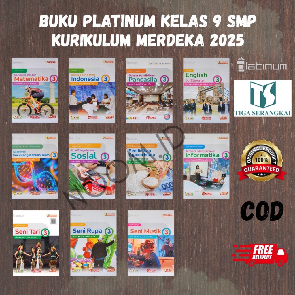 Buku SMP Kelas 9 Kurikulum Merdeka Tiga Serangkai Platinum