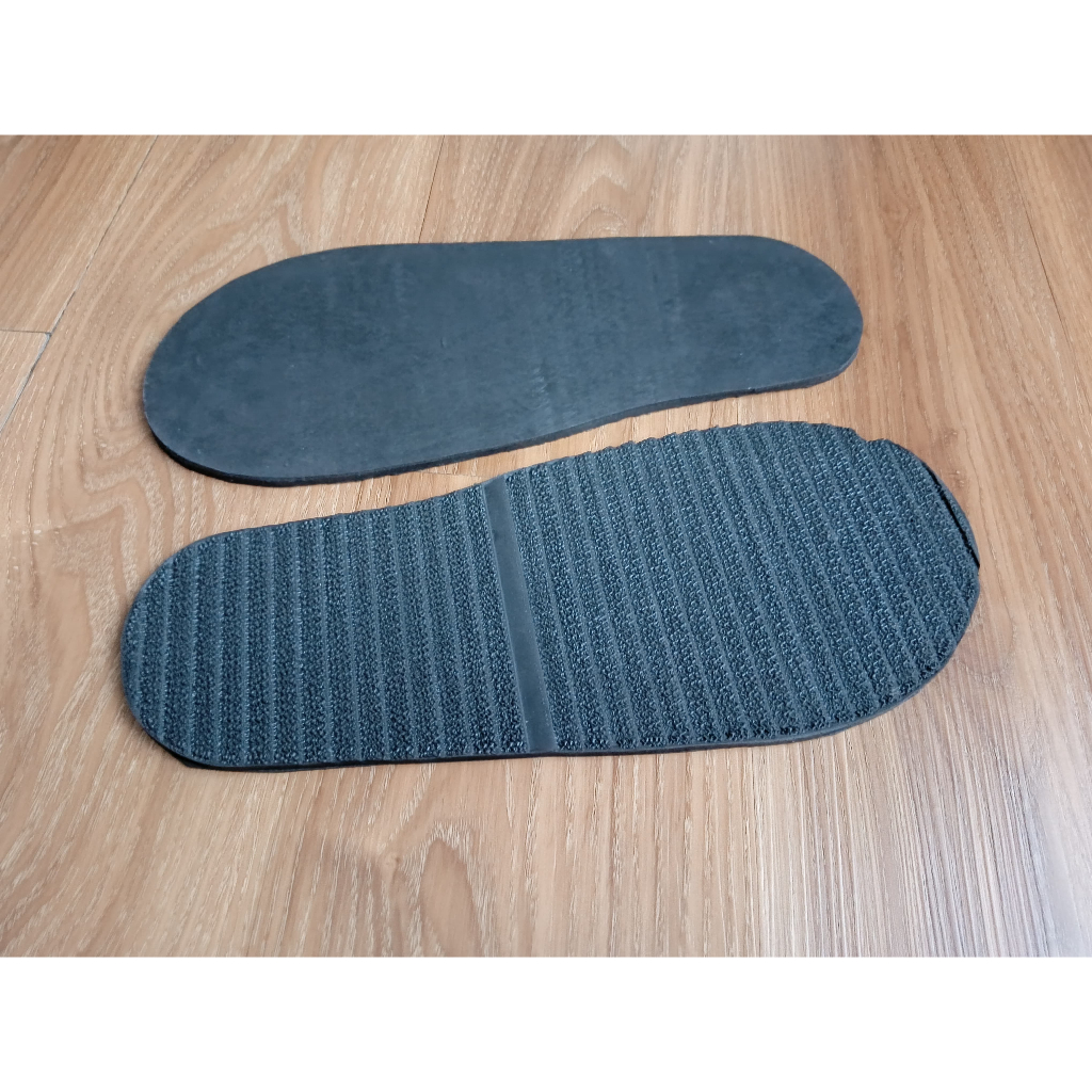 Alas Bawah Sol Potong Outsole Sandal Sole Karet Mentah Rubber Genteng Hitam