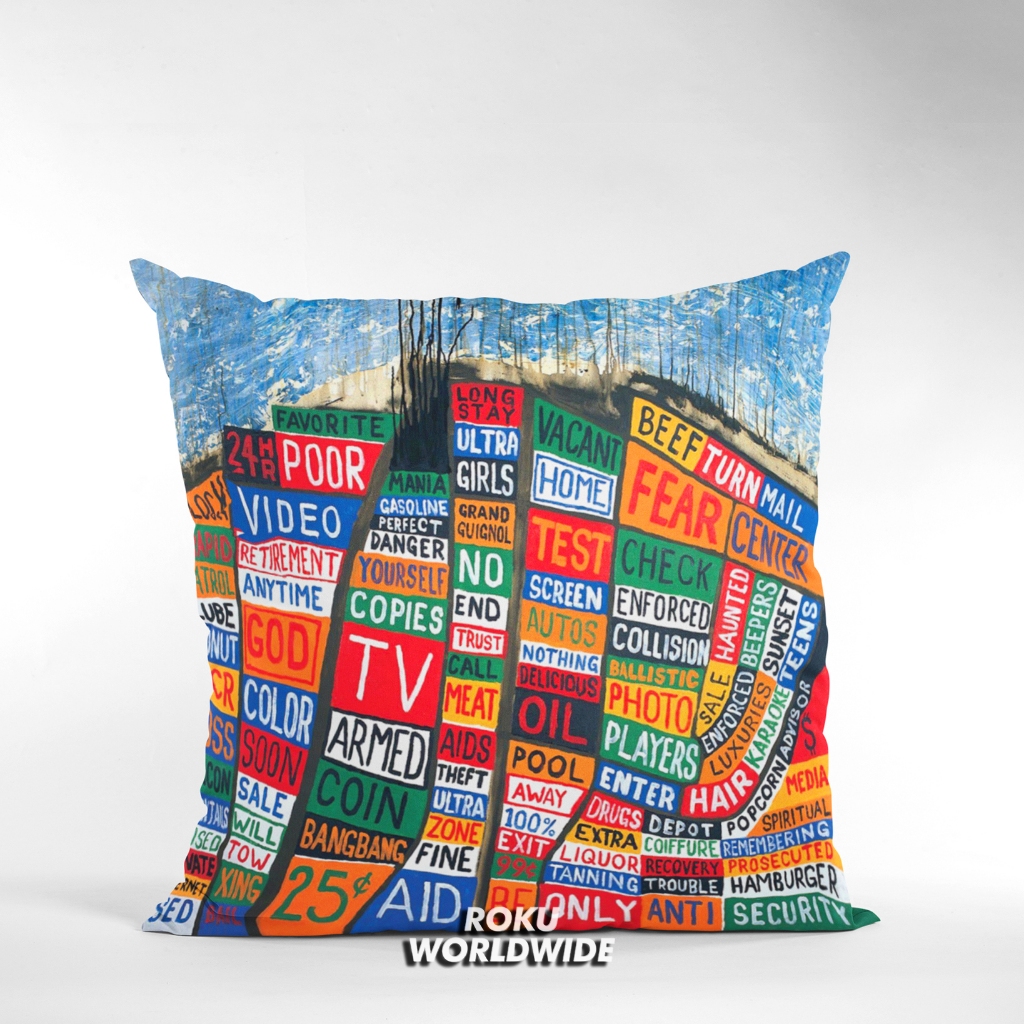 Roku Worldwide Bantal Sofa Aesthetic Karakter Band Radiohead Dekorasi Hiasan Kamar DS422
