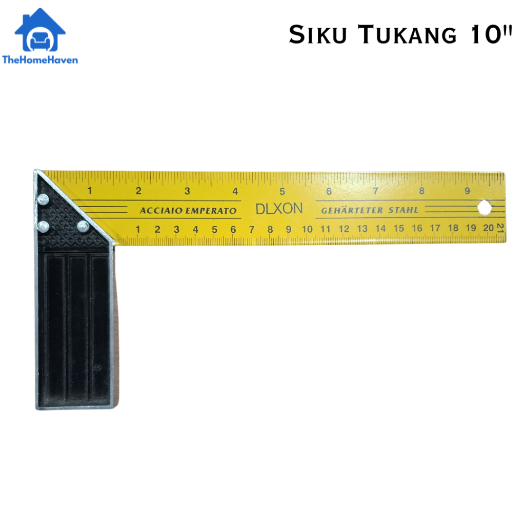 

Siku Tukang 10 Inch DLXON – Penggaris Siku Baja Presisi untuk Kayu & Bangunan