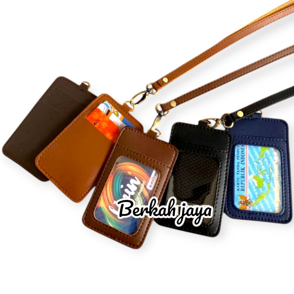 

Lanyard Id Card Holder Name Tag Kulit | Model Simpel Elegant