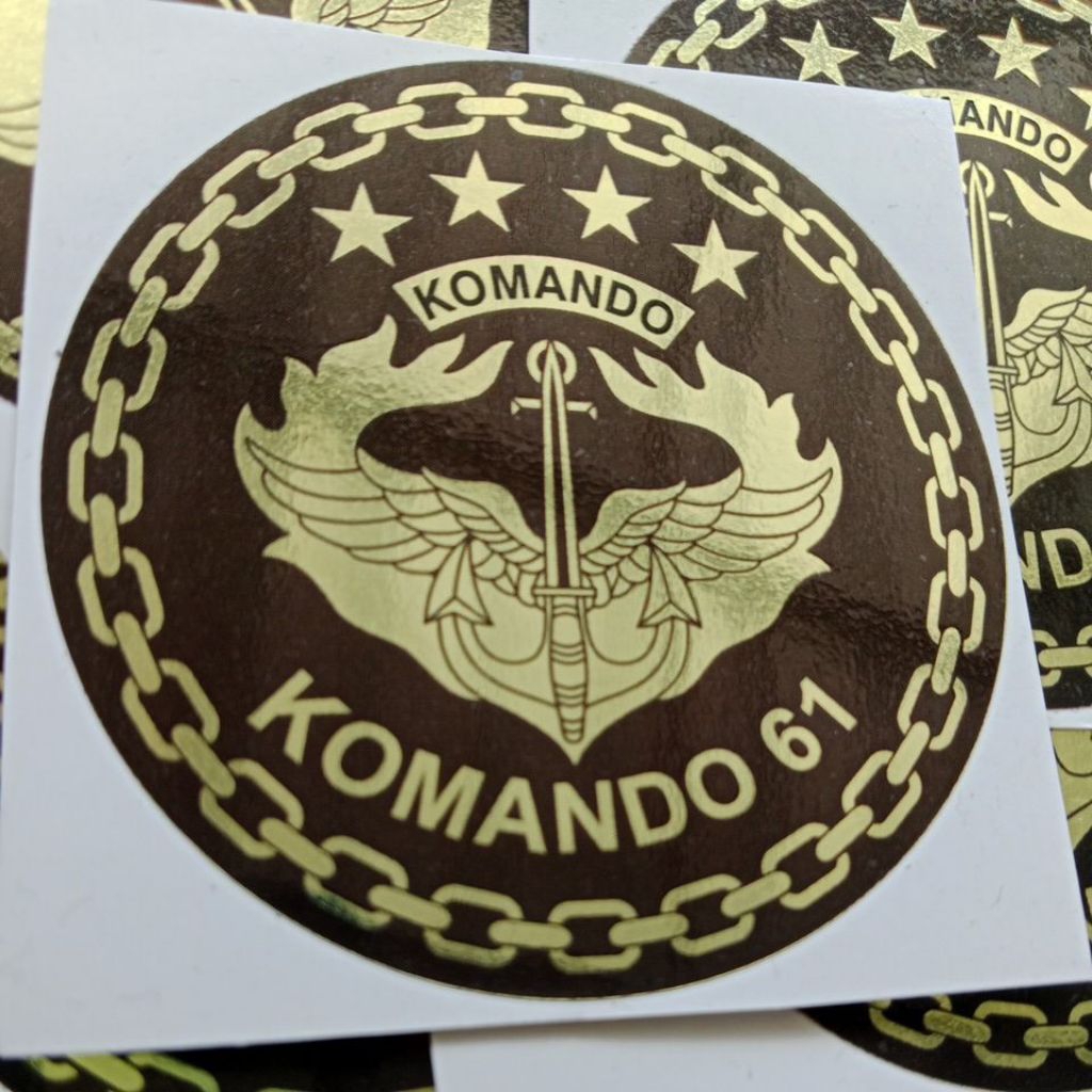 

stiker hologram glossy KOMANDO 61