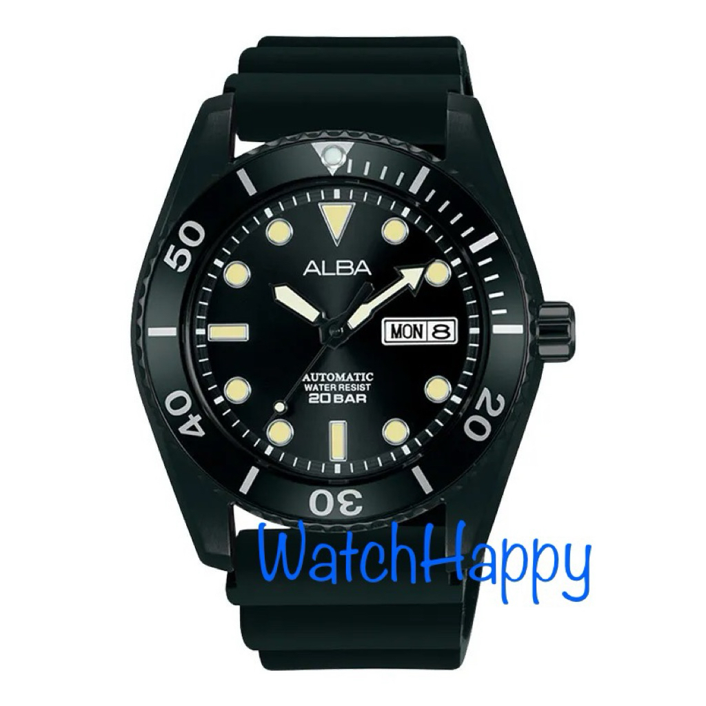 JAM TANGAN ANALOG PRIA ALBA AL4297X1 / AL4297 / AL4297X MECHANICAL AUTOMATIC MOVEMENT BLACK DIAL BLA