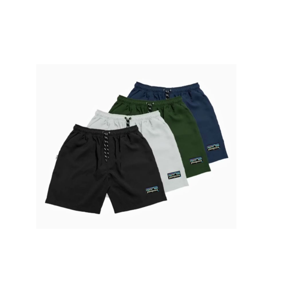 Celana pendek boardshort pria bordir patagonia
