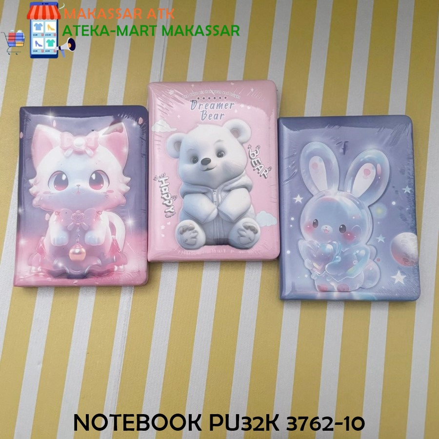 

[1 PCS] NOTEBOOK PU32K 3762-10 BEAR RABBIT CAT BUKU CATATAN HARIAN