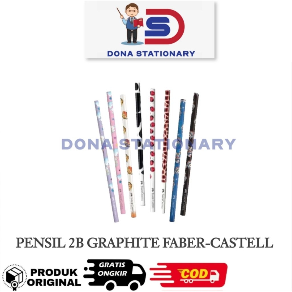 

Ay00! ( PACK ) FABER CASTELL Pensil 2B MOTIF TRIANGULAR / Pensil 2B Graphite Faber Castell