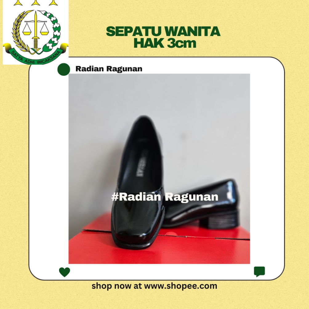 KODE Q17J SEPATU PDH WANITA JAKSA  KEJAKSAAN RI